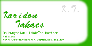 koridon takacs business card